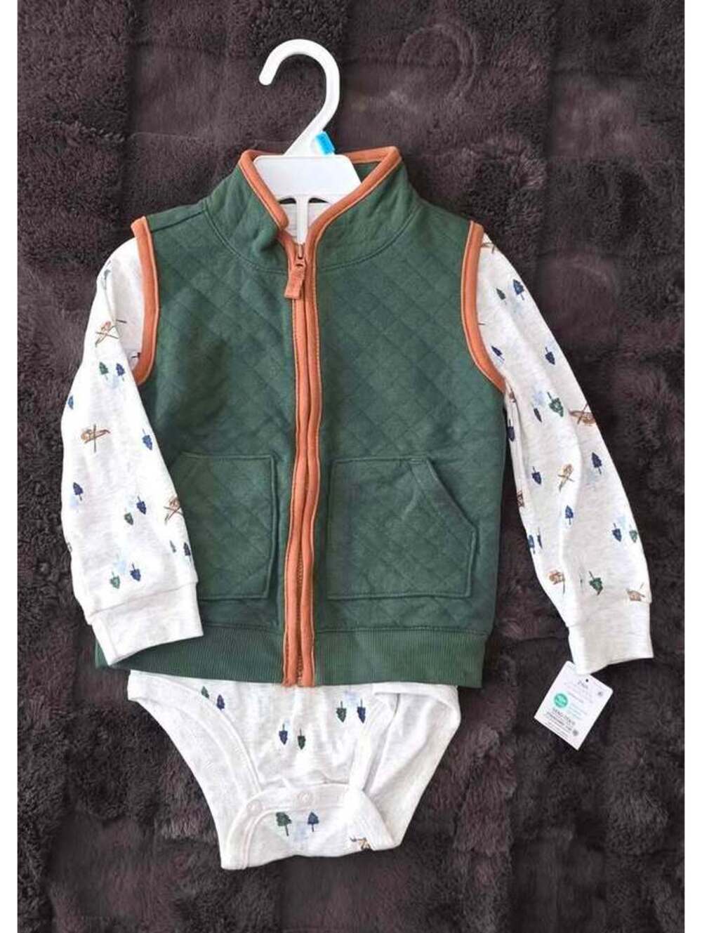 Carter's Baby Boy 24M Vest Bodysuit Outfit